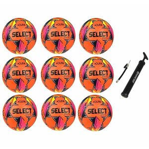 Výhodný akční set - 9x Fotbalový míč SELECT FB Brillant Super TB CZ Chance Liga 2024/25 5 oranžový-modrý obraz