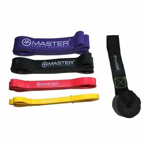 Sada 4 posilovacích gum MASTER Latex Power Band 2-55 kg obraz