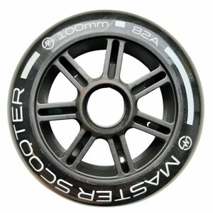 Náhradní kolečka na koloběžky bez ložisek MASTER Stunt 100 mm - černé obraz