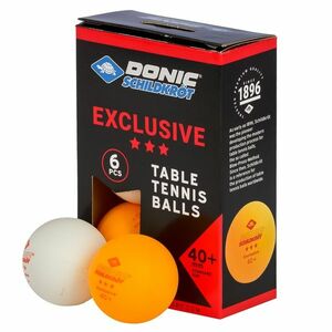 Míčky na stolní tenis SCHILDKROT Exclusive 3-star Poly 40+ 6ks obraz