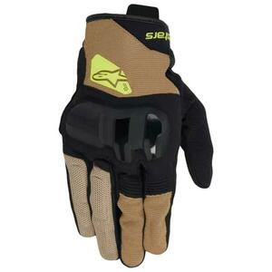 Alpinestars Rukavice na motorku Chrome V2 tmavě khaki-černo-žluté - 3XL obraz
