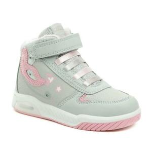American Club ES161-24 šedo růžové dívčí zimní blikací boty - EU 33 obraz