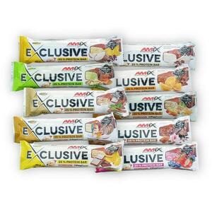 Amix 12x Exclusive Protein Bar 85g MIX - White chocolate coconut obraz
