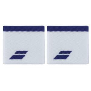 Babolat Logo Wristband 2024 potítka bílá-modrá POUZE 1 pár (VÝPRODEJ) obraz