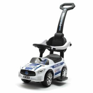 BABY MIX Dětské odrážedlo se zvukem a vodící tyčí POLICE bílé POUZE Bílá (VÝPRODEJ) obraz