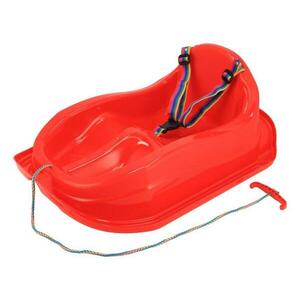 Baby Mix Plastové sáňky s opěradlem MINI červené - Červená obraz