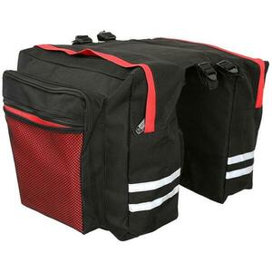 Basic dvojbrašna zadní na nosič černo/červená obraz