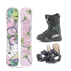Beany LOVE dívčí snowboard + Beany Junior vázání + Beany Avenger BS boty - 150 cm + XS - EU 32-35 obraz