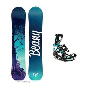 Beany Swing dětský/juniorský snowboard + Raven Fastec FT360 black/mint vázání - 145 cm + M (EU 39-42) obraz