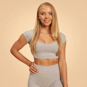 BeastPink Dámské triko Cropped Sense Grey - L obraz