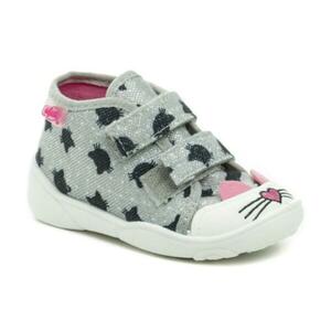 Befado 212P078 šedo růžové dětské plátěné tenisky - EU 21 obraz