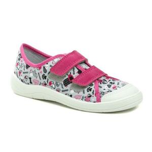 Befado 772y005 růžové dětské tenisky na suchý zip - EU 36 obraz