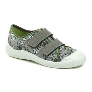 Befado 772y009 šedé dětské tenisky na suchý zip - EU 34 obraz