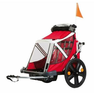 BELLELLI B-TRAVEL Dětský vozík za kolo, červený obraz