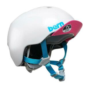Bern Nina DVRT satin white dívčí přilba na kolo a skate - S/M (51-54, 5 cm) obraz