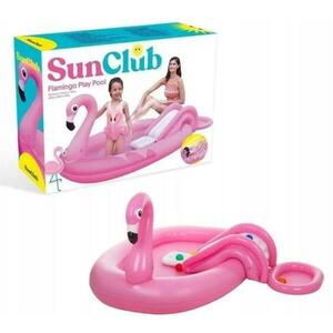 Bestway Dětský bazén Plameňák se skluzavkou a fontánou obraz