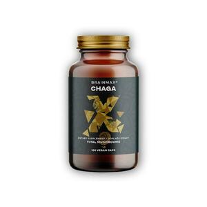 BrainMax Chaga extrakt 500mg 100 rostlinných kapslí obraz
