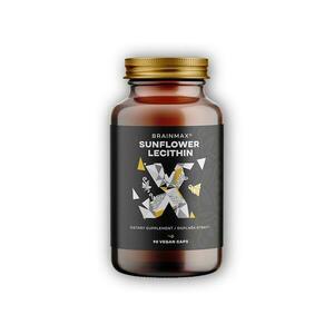 BrainMax Sunflower Lecithin, slunečnicový lecitin 90 rostlinných kapslí obraz