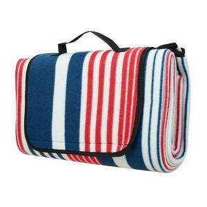 CALTER Pikniková deka Quod 150x130 cm alu fólie pruhy modro-červené obraz