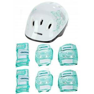 Croxer Silky Fibre MINT sada chráničů a přilby - M, chrániče M obraz