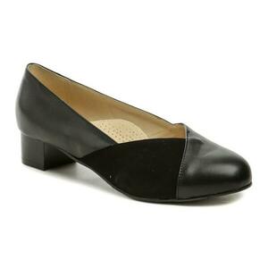 De plus 9818-K-3060 černé dámské nadměrné lodičky šíře K - EU 45 obraz