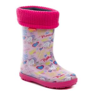 Demar 0048AL dětské růžové gumáky s jednorožcem - EU 32/33 obraz