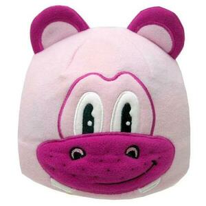 Dětská zimní čepice hrošík růžový obraz