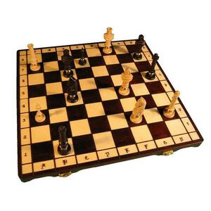 Drevene sachy.cz Figurky Royal Maxi vyvážené mosazí hnědé obraz