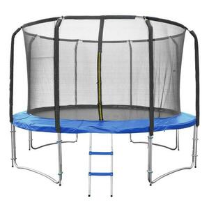 Fitness King Trampolína DELUXE 366 cm + ochranná síť + schůdky obraz