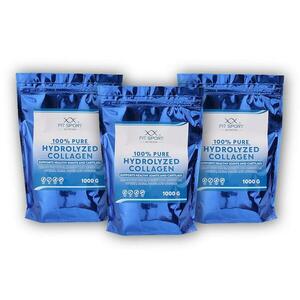 FitSport Nutrition 3x 100% Pure Hydrolyzed Collagen 1000g + Hydrolyzovaný Kolagen obraz