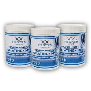 FitSport Nutrition 3x 100% Pure Hydrolyzed Gelatine + MSM 500 kapslí - Želatina + MSM obraz