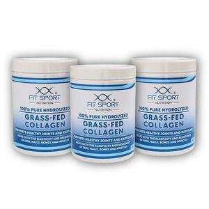 FitSport Nutrition 3x 100% Pure Hydrolyzed Grass-Fed Collagen 400g - Hydrolyzovaný Kolagen obraz