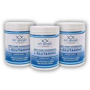 FitSport Nutrition 3x 100% Pure Micronized L-Glutamine 550g obraz