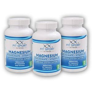FitSport Nutrition 3x Magnesium Bisglycinate + Vitamin B6 120 vege caps obraz