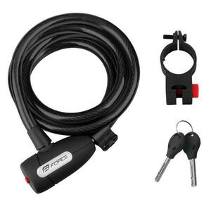 Force LUX spirálový s držákem 180cm/12mm, černý zámek obraz