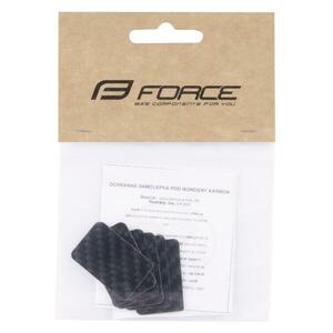 Force Nálepky pod bowden malé 6ks, karbon design obraz