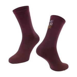 Force Ponožky LOVE YOUR RIDE vinové - L-XL/EU 42-46 obraz