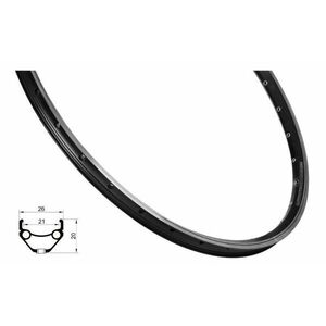 Force Ráfek PRIME 622x21, 36děr, černý obraz