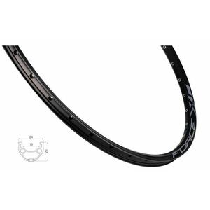 Force Ráfek XC BASIC DISC 584x19 32děr, černý obraz