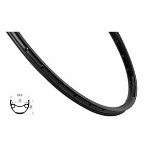 Force Ráfek XC DISC 622x23, 32děr, černý obraz