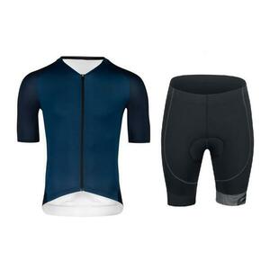 Force SCRIPT tm.modrý cyklodres - kr. rukáv + Force B21 EASY černé cyklokraťasy - tmavě modrý M obraz