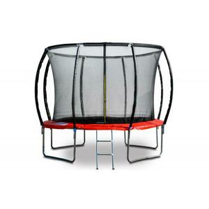 G21 Trampolína SpaceJump, 305 cm, červená, s ochrannou sítí + schůdky zdarma obraz