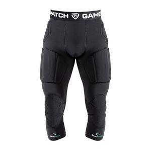 GAMEPATCH PADDED 3/4 TIGHTS WITH FULL PROTECTION BLACK - XL - Černá obraz