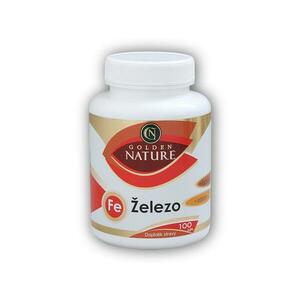 Golden Nature Železo+Vitamin C+Kys. listová 100 kapslí obraz