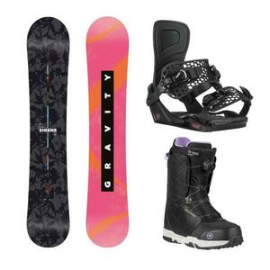 Gravity Sirene 25/26 dámský snowboard + Gravity Rise black vázání + Gravity Aura Atop black obuv - 156 cm + L (EU 41, 5-43) obraz