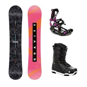 Gravity Sirene 25/26 snowboard + Raven Fastec FT360 black/fuchsia vázání + Raven Flush boty - 156 cm + M (EU 39-42) obraz