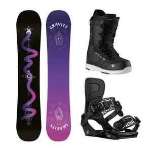 Gravity Sirene Black 24/25 snowboard + Gravity Rise black vázání + Gravity Bliss black/white boty - 156 cm + M (EU 38-41) obraz