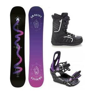 Gravity Sirene Black 24/25 snowboard + Raven S230 Black/violet vázání + Raven Target obuv - 156 cm + S/M (EU 37-42) obraz