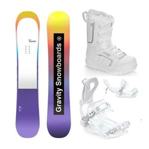 Gravity Thunder 24/25 snowboard + Raven Fastec FT360 white vázání + Raven Pearl white boty - 154 cm + M (EU 39-42) obraz