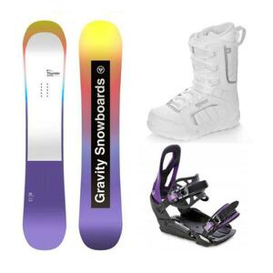 Gravity Thunder Jr snowboard + Raven S230 Black/violet vázání + Raven Pearl white boty - 140 cm + S/M (EU 37-42) obraz